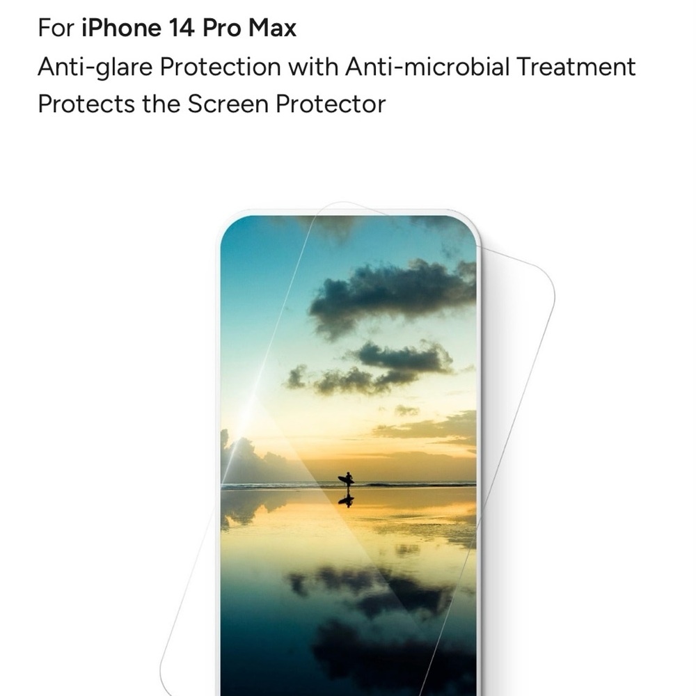 ZAGG iPhone 14 Pro Max (glass elite anti-glare screen protector) NWT - Picture 7 of 11